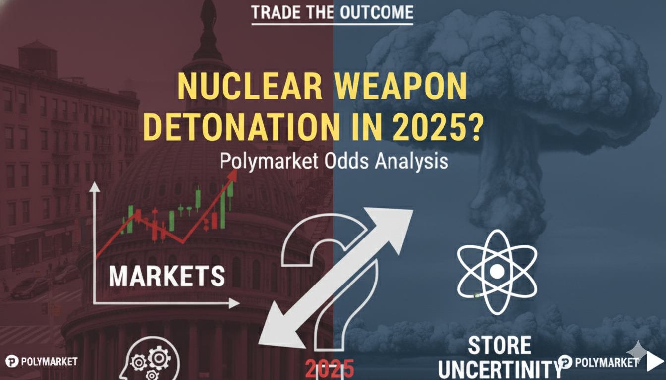Nuclear Weapon Detonation in 2025? Polymarket Odds Analysis
